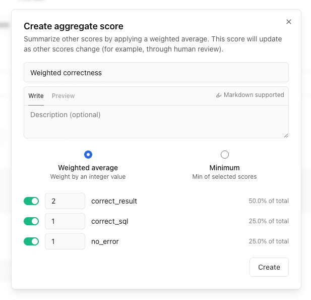 Add aggregate score